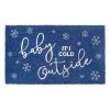 Coupon ⌛ RugSmith Blue Baby It's Cold Outside Snowflakes Machine Tufted Holiday Doormat 🤩