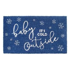 Coupon ⌛ RugSmith Blue Baby It's Cold Outside Snowflakes Machine Tufted Holiday Doormat 🤩