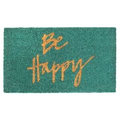 Promo 🔔 RugSmith Blue Be Happy Machine Tufted Doormat 😀