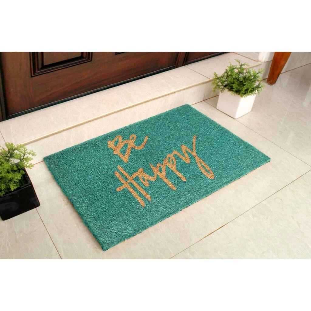 Promo ๐ RugSmith Blue Be Happy Machine Tufted Doormat ๐ - Image 2