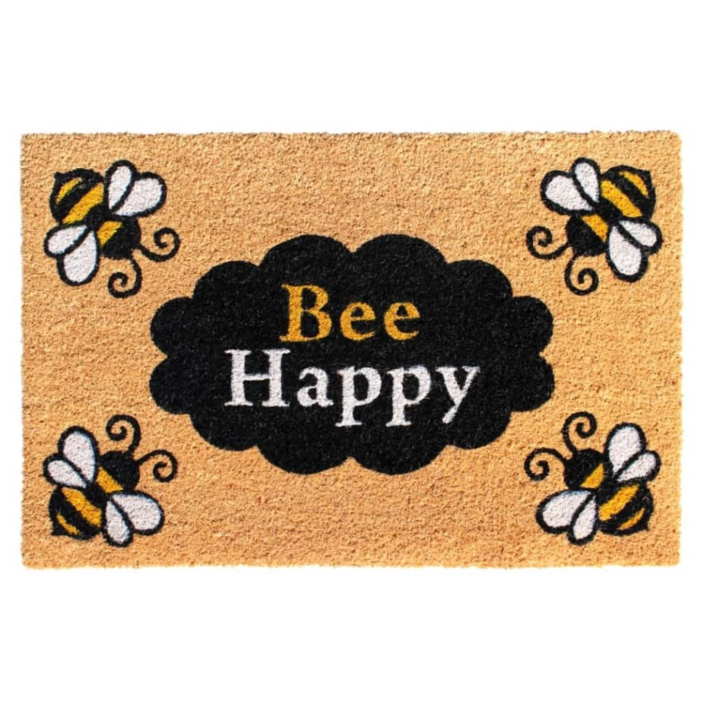 Promo 👍 RugSmith Natural Bee Happy Machine Tufted Doormat 👍