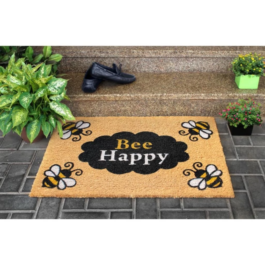 Promo 👍 RugSmith Natural Bee Happy Machine Tufted Doormat 👍 - Image 2