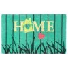 Promo 💯 RugSmith Ice Green Bird House Home Machine Tufted Coir Doormat 🔥