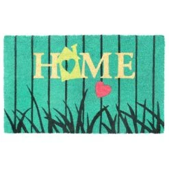 Promo 💯 RugSmith Ice Green Bird House Home Machine Tufted Coir Doormat 🔥