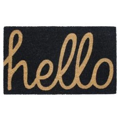 Coupon 😀 RugSmith Black Hello Machine Tufted Doormat 👍