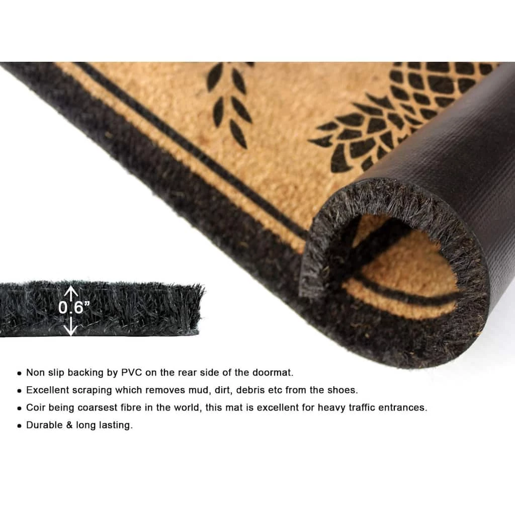 Flash Sale ๐ RugSmith Black Pineapple Machine Tufted Doormat ๐คฉ - Image 4
