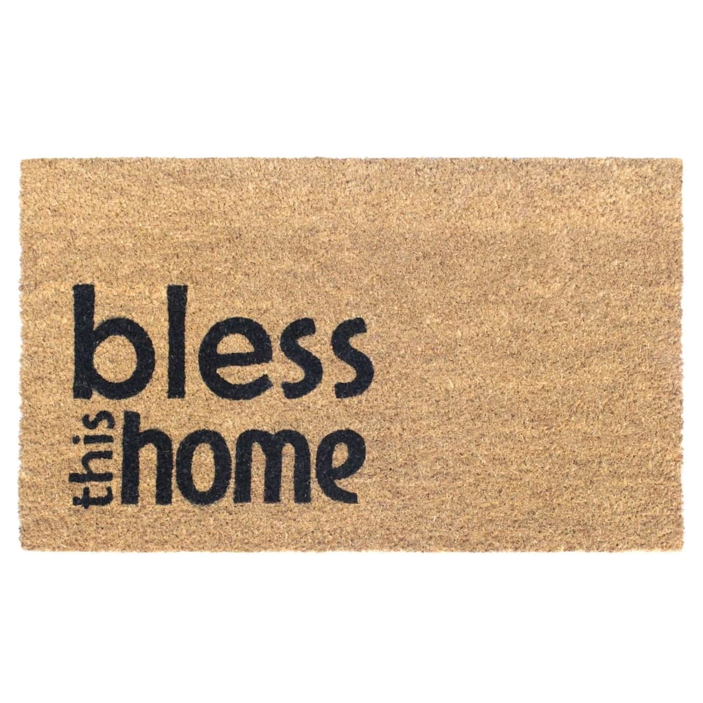 Promo 😉 RugSmith Black Bless This Home Machine Tufted Doormat 👍