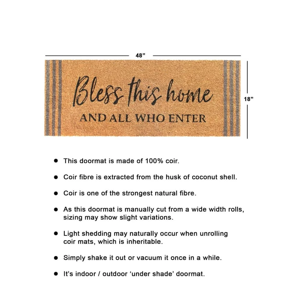 Top 10 โ๏ธ RugSmith Black Bless This Home and All Who Enter Machine Tufted Doormat ๐ - Image 3