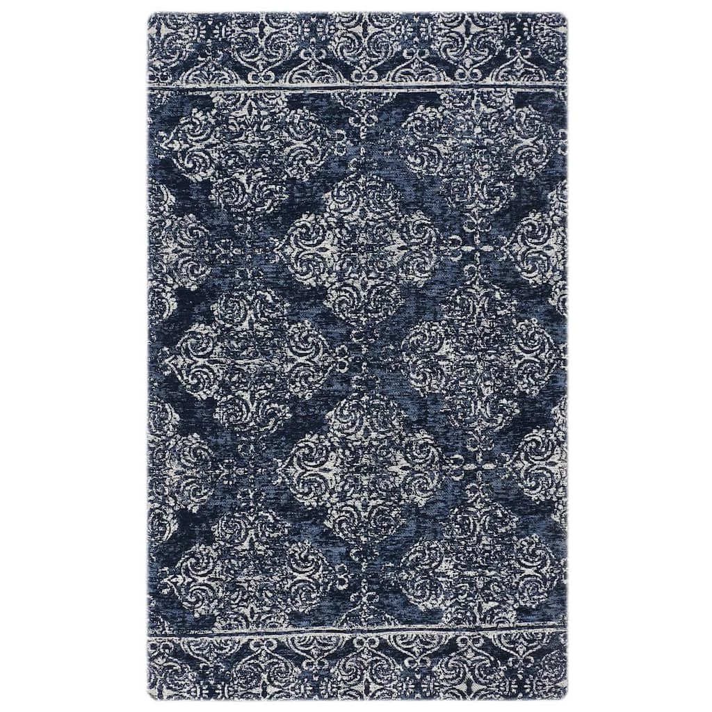 New π RugSmith Blue Trellis Anti-Fatigue Kitchen Mat, 20" x 36" π―