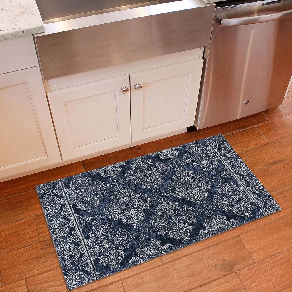 New π RugSmith Blue Trellis Anti-Fatigue Kitchen Mat, 20" x 36" π― - Image 6