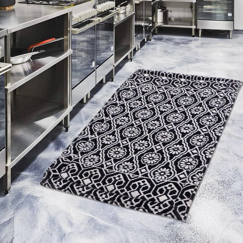 Wholesale π RugSmith Black Machine Woven Cascade Anti-Fatigue Kitchen Mat, 20" x 36" β€οΈ - Image 4