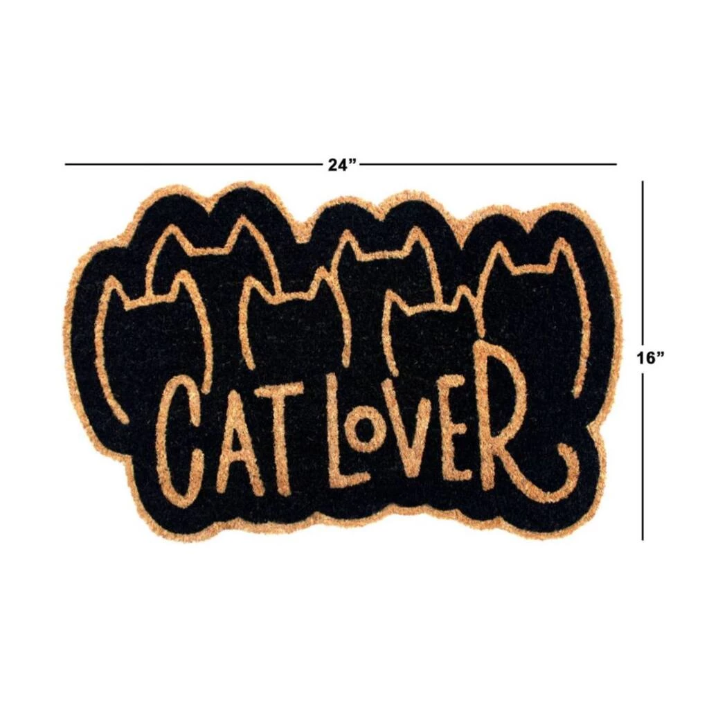 Brand new ✔️ RugSmith Black Cat Lover Machine Tufted Coir Doormat 🔥 - Image 3