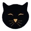 Hot Sale 🥰 RugSmith Black Cat Head Machine Tufted Coir Doormat 😉