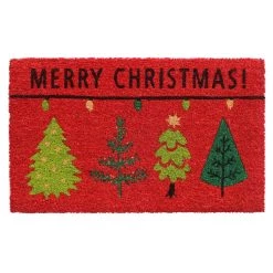 Best deal 🌟 RugSmith Multi Machine Tufted 🎅 Christmas Tree Merry 🎅 Christmas Doormat ✔️