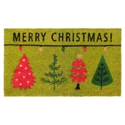 Top 10 😍 RugSmith Red Machine Tufted Holiday 🎄 Christmas Tree Merry 🎄 Christmas Doormat 👍