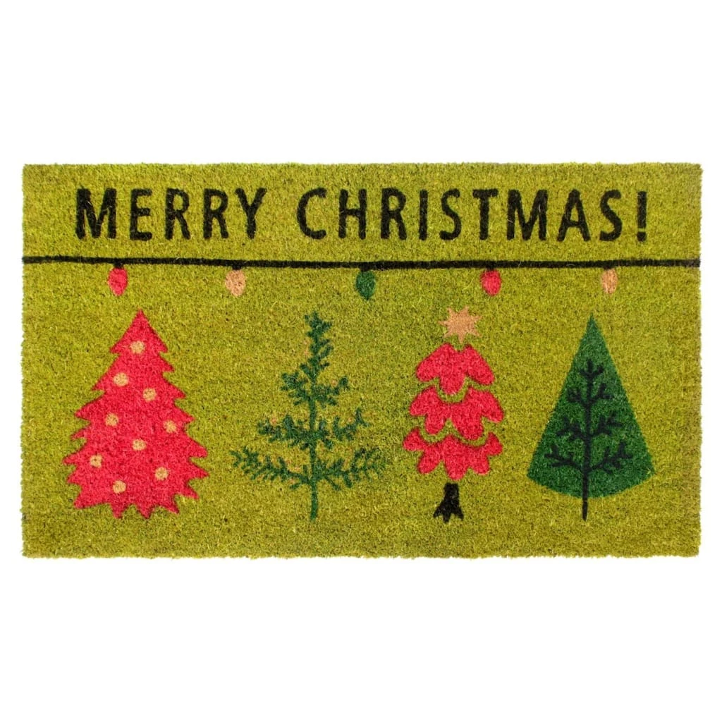 Top 10 😍 RugSmith Red Machine Tufted Holiday 🎄 Christmas Tree Merry 🎄 Christmas Doormat 👍