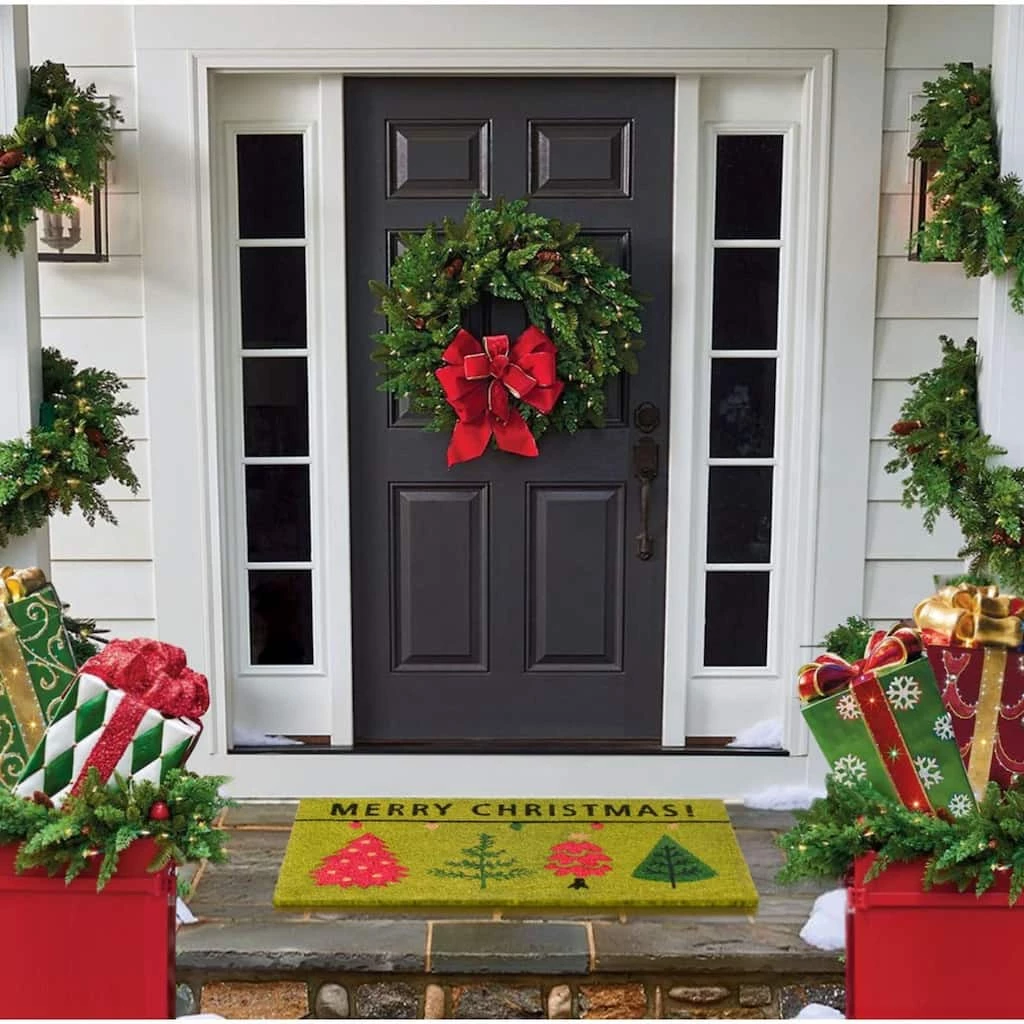 Top 10 😍 RugSmith Red Machine Tufted Holiday 🎄 Christmas Tree Merry 🎄 Christmas Doormat 👍 - Image 2