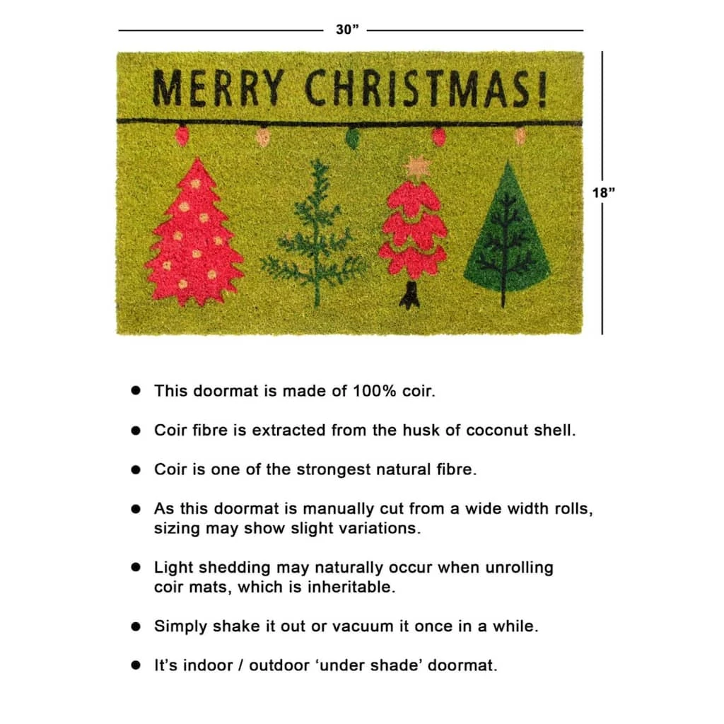 Top 10 😍 RugSmith Red Machine Tufted Holiday 🎄 Christmas Tree Merry 🎄 Christmas Doormat 👍 - Image 3