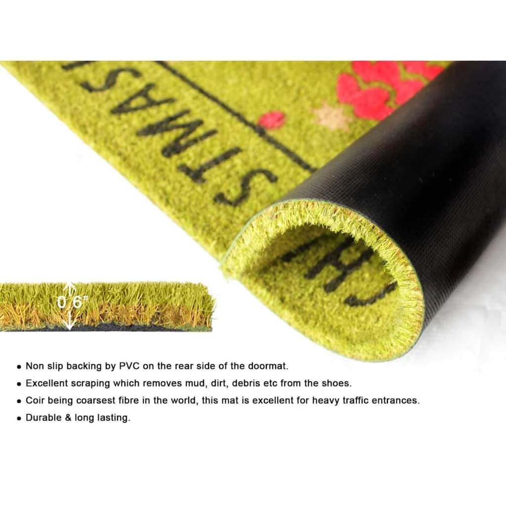 Top 10 😍 RugSmith Red Machine Tufted Holiday 🎄 Christmas Tree Merry 🎄 Christmas Doormat 👍 - Image 4