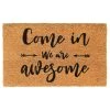 Cheapest 💯 RugSmith Natural Come in We Are Awesome Machine Tufted Doormat ⌛