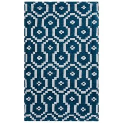 Best Pirce ✔️ RugSmith Teal Machine Woven Cypher Anti-Fatigue Kitchen Mat, 20" x 36" ✨