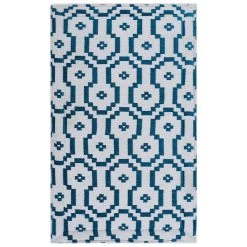Budget 🛒 RugSmith Teal Machine Woven Cypher-A Anti-Fatigue Kitchen Mat, 20" x 36" 🌟