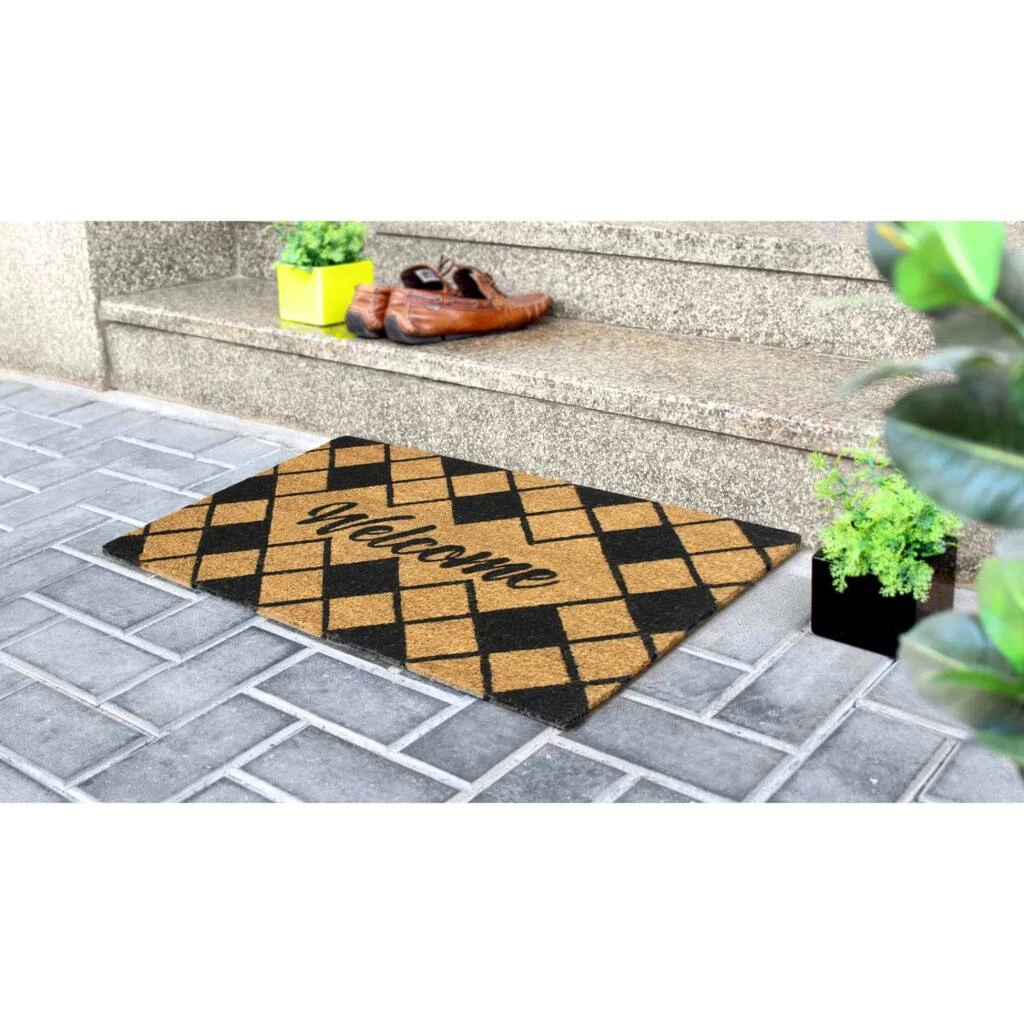 Best deal ๐คฉ RugSmith Black Diamond Welcome Machine Tufted Doormat ๐งจ - Image 2