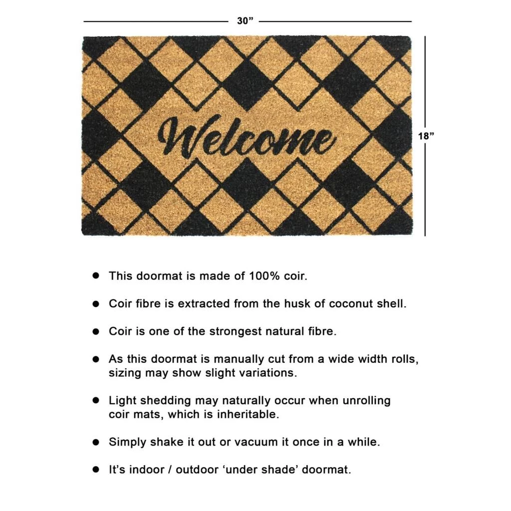 Best deal ๐คฉ RugSmith Black Diamond Welcome Machine Tufted Doormat ๐งจ - Image 3