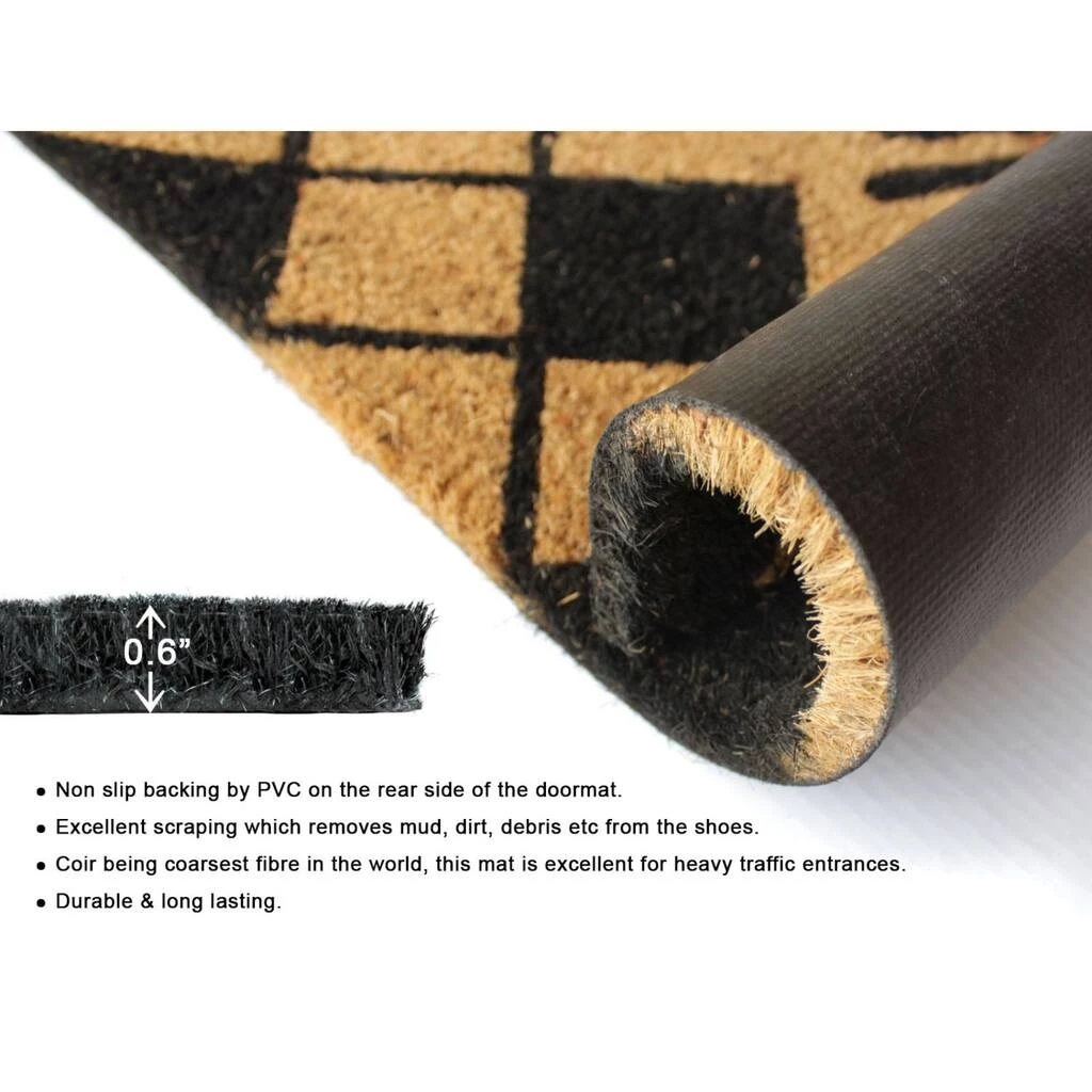 Best deal ๐คฉ RugSmith Black Diamond Welcome Machine Tufted Doormat ๐งจ - Image 4