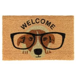 Budget 🎉 RugSmith Natural Machine Tufted 🐕 Dog Welcome Doormat 🥰