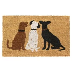 Budget 🤩 RugSmith White Machine Tufted 🐕 Dogs Doormat 😀