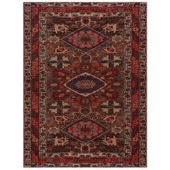 Best deal ๐คฉ RugSmith Red Machine Tufted Edwin Area Rug, 5ft. x 7 ft. โ