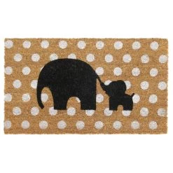 Budget 🥰 RugSmith White Machine Tufted Elephant Doormat 😉