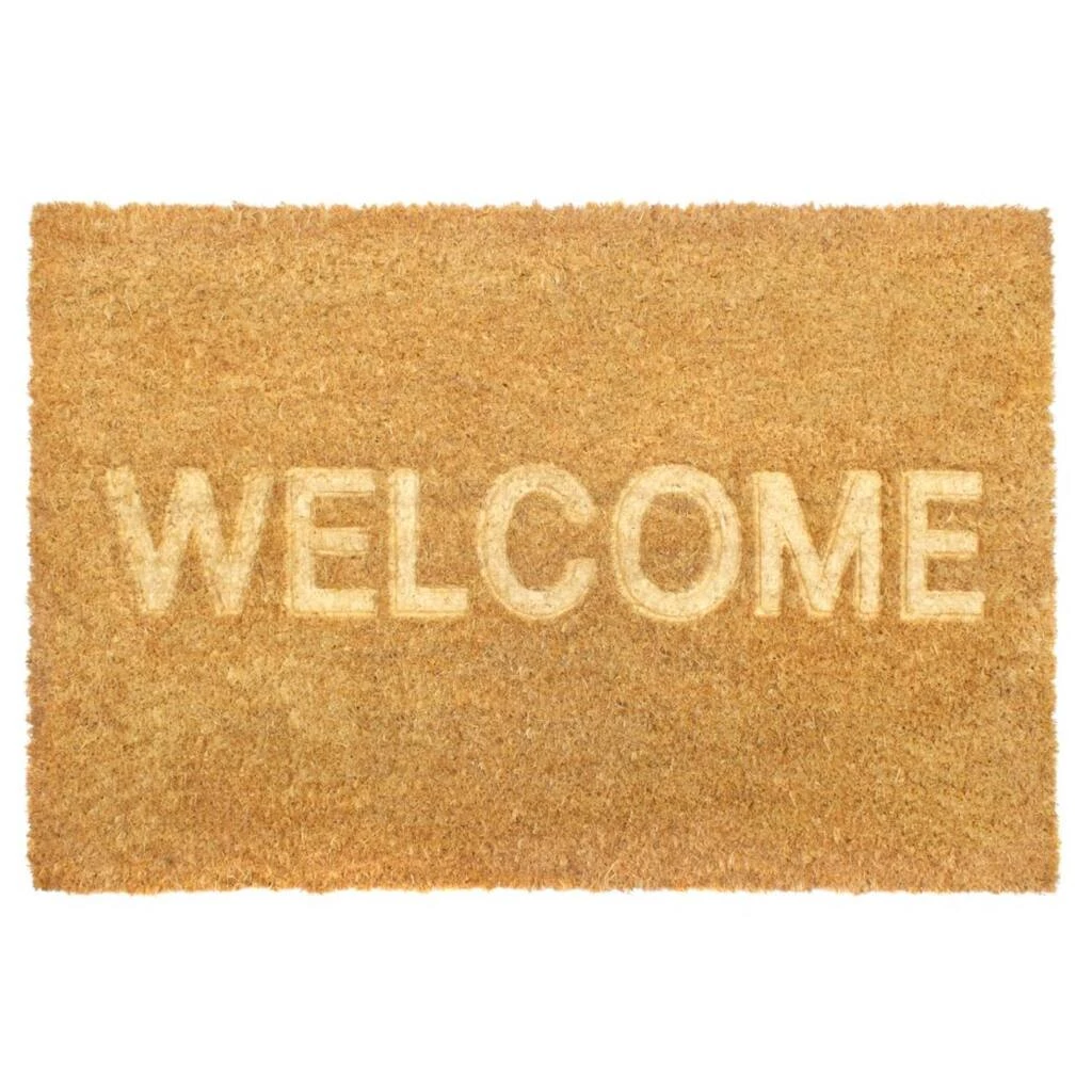 Hot Sale 🥰 RugSmith Natural Machine Tufted Embossed Welcome Coir Doormat 🎉