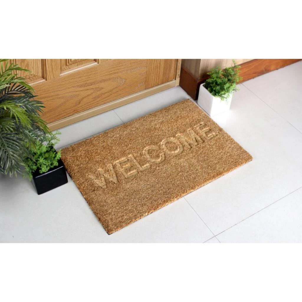 Hot Sale 🥰 RugSmith Natural Machine Tufted Embossed Welcome Coir Doormat 🎉 - Image 2