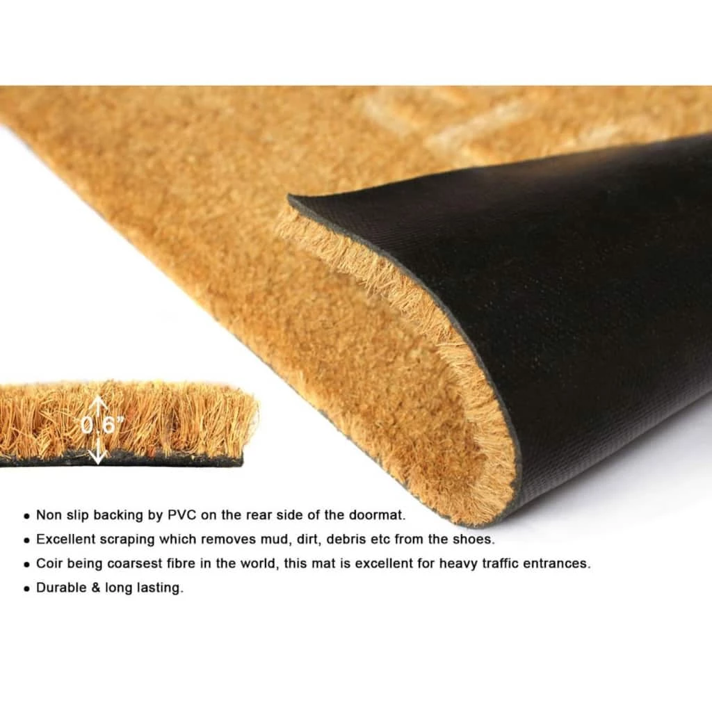 Hot Sale 🥰 RugSmith Natural Machine Tufted Embossed Welcome Coir Doormat 🎉 - Image 4