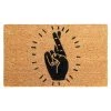 Cheap 🥰 RugSmith Natural Machine Tufted Fingers Crossed Doormat ❤️