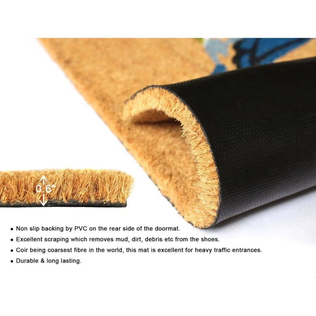 Top 10 ๐ RugSmith Blue Machine Tufted Four Birds Coir Doormat ๐งจ - Image 4