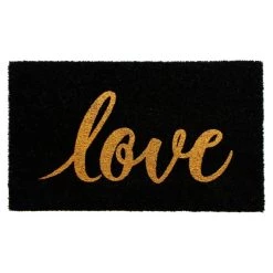 Deals 🎉 RugSmith Black Machine Tufted Glitter Love Doormat 🎁