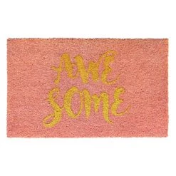 Coupon 👏 RugSmith Pink Machine Tufted Glitter Awesome Doormat 🔔