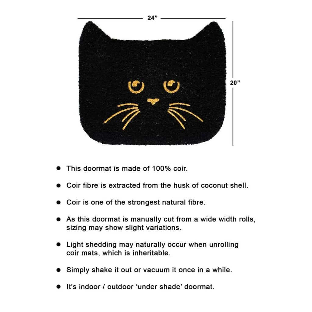 Brand new 🎉 RugSmith Black Machine Tufted Glitter Shaped Cat Doormat 💯 - Image 3