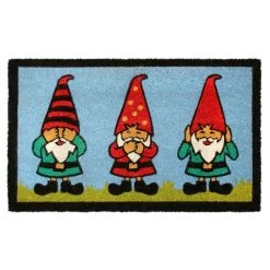 Promo 🌟 RugSmith Blue Machine Tufted Gnomes Coir Doormat 🔔