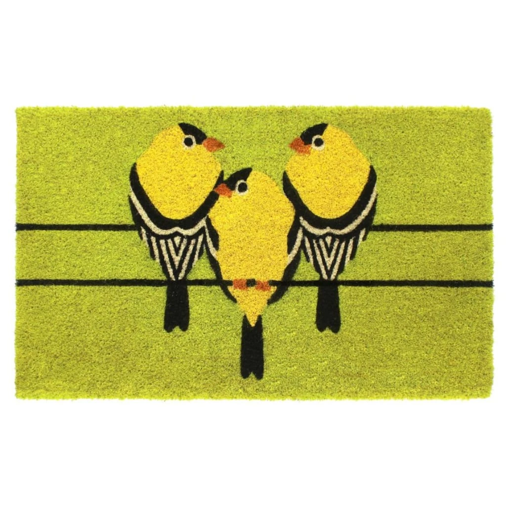 Best deal ๐คฉ RugSmith Light Green Machine Tufted Goldfinch Coir Doormat ๐