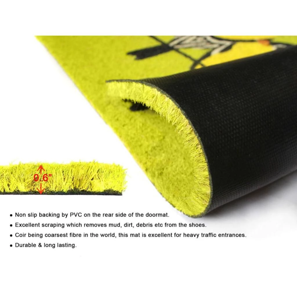 Best deal ๐คฉ RugSmith Light Green Machine Tufted Goldfinch Coir Doormat ๐ - Image 4