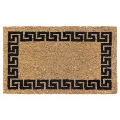 Budget 🤩 RugSmith Black Machine Tufted Greekey Bordered Doormat ✨
