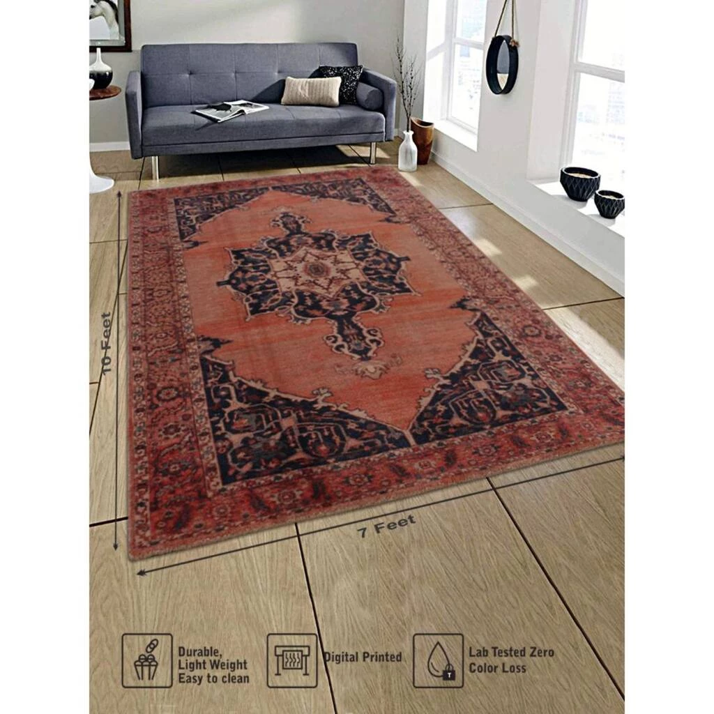Budget โจ RugSmith Red Machine Tufted Griselda Area Rug, 7.6ft. x 9.6ft. ๐คฉ - Image 5