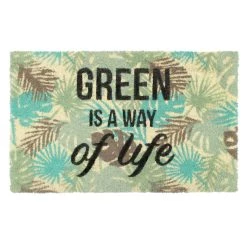 Deals ✔️ RugSmith Green Machine Tufted Green Way of Life Coir Doormat ⌛