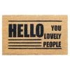 Outlet 🎉 RugSmith Black Hello You Lovely People Machine Tufted Doormat 🛒