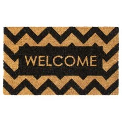 Flash Sale 🛒 RugSmith Black Herringbone Welcome Machine Tufted Doormat 🤩