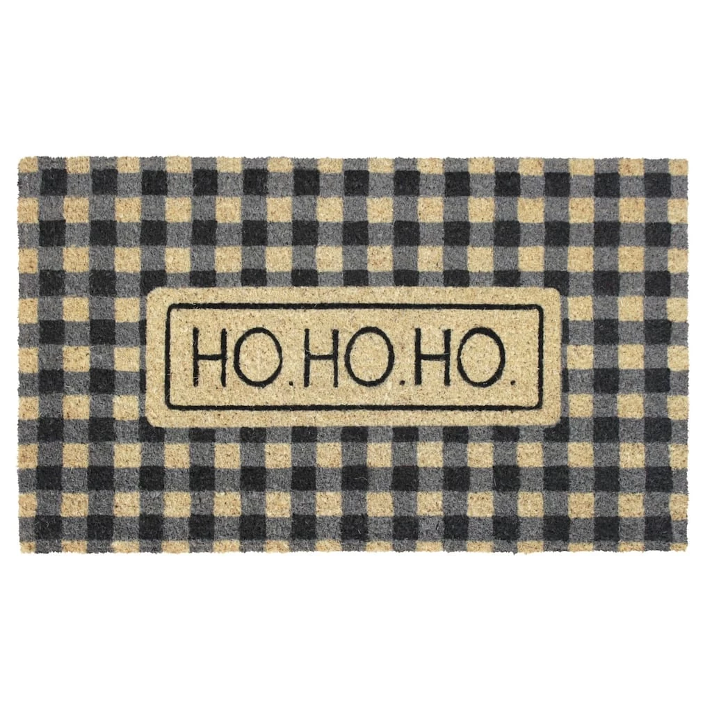 Best deal 👏 RugSmith Black Ho Ho Ho Plaid Machine Tufted Doormat 🌟